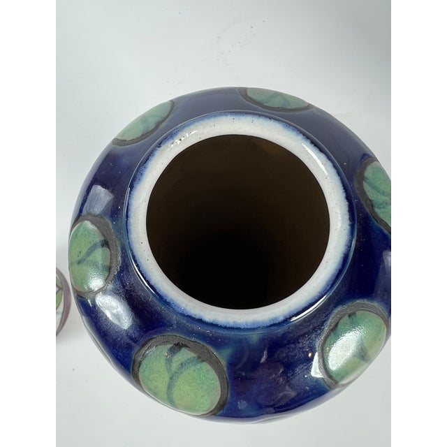 1910s Pair of Royal Doulton Stoneware Vase by Bessie Newburg For Sale - Image 12 of 12
