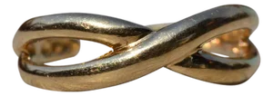 The Angel Park: Bypass Style Yellow Gold Toe Ring or Mid Finger Ring, Size 3