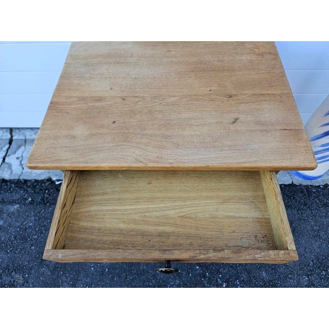Mid-Century Modern 1970s Oak Side Table in the Manner of Henry Kjaernulf For Sale - Image 3 of 7