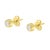 Early 21st Century 10K Yellow Gold 1/5 Cttw Round Brilliant-Cut Near Colorless Diamond Bezel-Set Stud Earrings, A Pair For Sale - Image 5 of 6