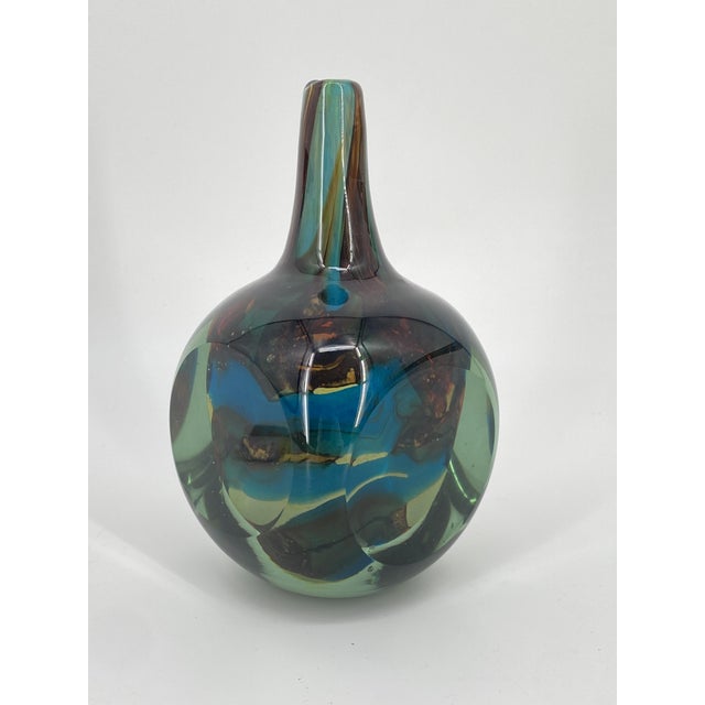 Glass Overlay Decorative Vase by Michael Harris for Mdina, United Kingdom, 1981 For Sale - Image 7 of 15