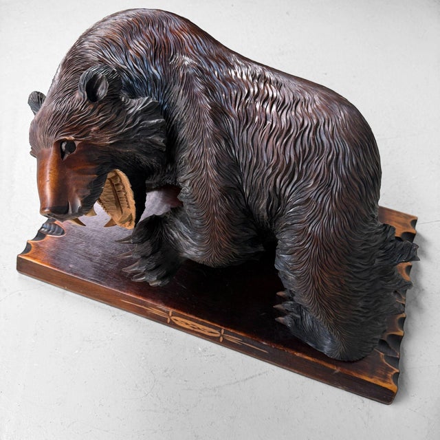 Ainu Wooden Bear Sculpture, 1950s For Sale - Image 17 of 17