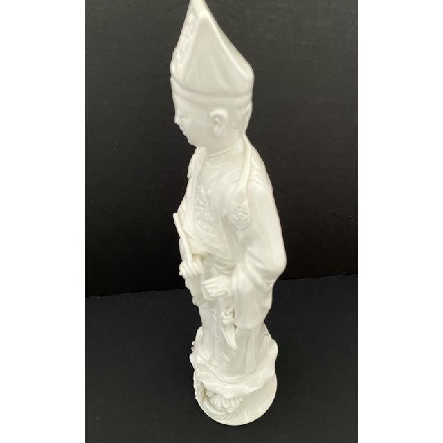 Early 20th C. Blanc DeChine Chinese Figurine-Immortal Taoist Male Statue Dehua Kilns in Fjjian China For Sale - Image 13 of 18
