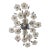 1970s Italian Large Size Gold and Transparent Murano Glass Wall Light or Ceiling Light Flower For Sale