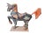 This vintage, hand-carved and painted wood horse has style in spades. Featuring rich earthen hues of terracotta, black and...