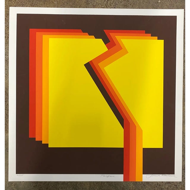 1970s 1970s Fanfare Serigraph by Frank Rowland For Sale - Image 5 of 7