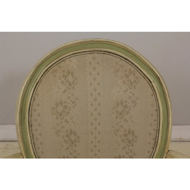 1960s French Louis XVI Style Paint Decorated Dining Room Chairs For Sale - Image 5 of 13