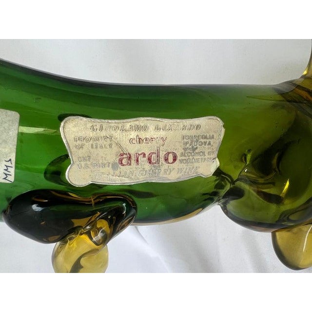 Italian Art Glass Dog-Form Liquor Decanter, Mid-20th Century For Sale - Image 11 of 13