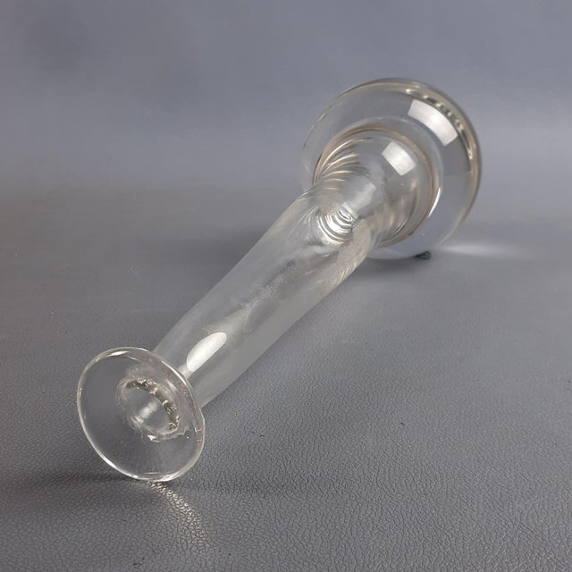 Modern Transparent Crystal Vase, 1970s For Sale - Image 3 of 11