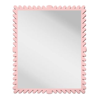 Fleur Home Garden District Coquette Rectangle Mirror in Authentic Pink, 24x36 For Sale