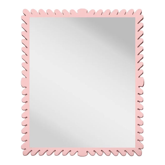 Fleur Home Garden District Coquette Rectangle Mirror in Authentic Pink, 24x36 For Sale