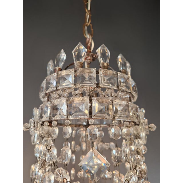 Antique Rococo Crystal Chandelier For Sale - Image 15 of 16