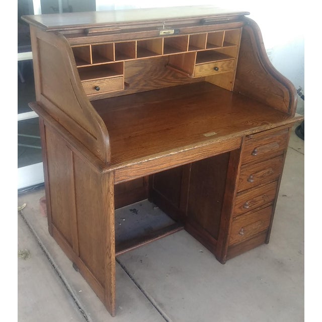 Restored 1910 Edwardian Roll Top Desk Chairish