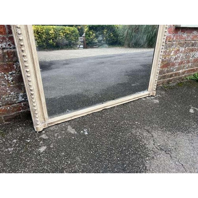 Large Antique 19th Century French Carved Wood & Gesso Mirror For Sale - Image 5 of 8