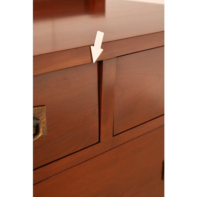Stickley Mission Collection Cherry Seven Drawer Low Dresser For Sale - Image 12 of 18
