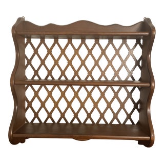 Mid 20th Century Vintage Wood Shelf For Sale