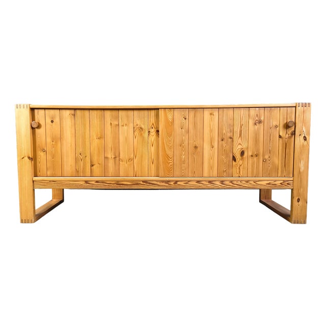 Scandinavian Pine Wood Sideboard, 1960s, 1970s For Sale