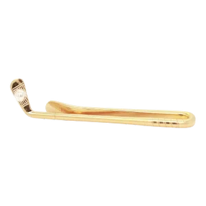 Signed Vintage 14k Gold Golf Club Tie Clip Bar by Ballou