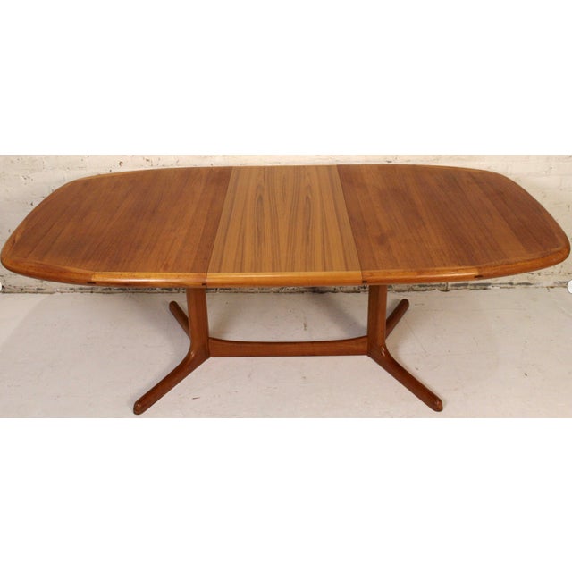 Dyrlund Mid 20th Century Oval Extending Danish Teak Dining Table by Dyrlund For Sale - Image 4 of 16