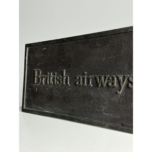 Black Vintage British Airways Plaque, 1970s For Sale - Image 8 of 18
