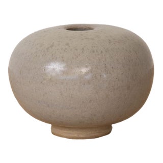 1960s French Stoneware Ceramic Globe Vase For Sale