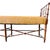 1960s French Regency Faux Bamboo Window Bench in Gold Floral Damask For Sale - Image 4 of 9