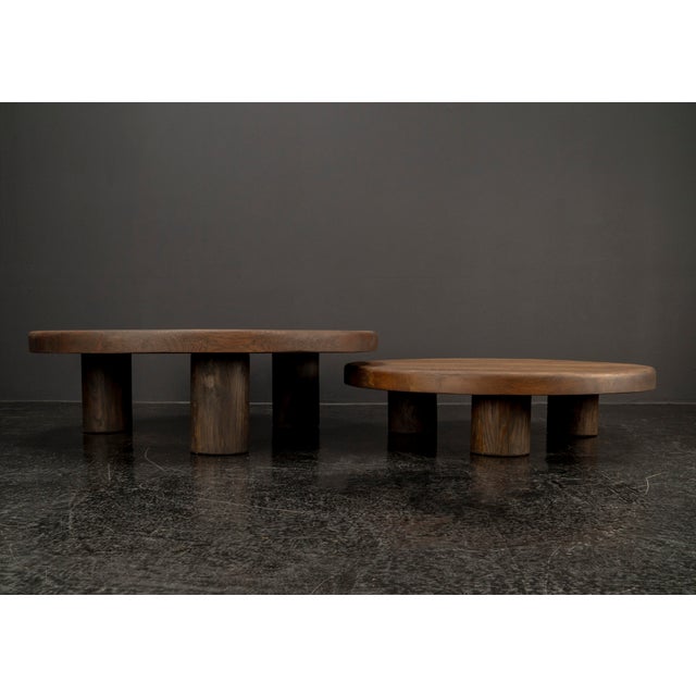 Brutalist Oak Tables, 1960s, Set of 2 For Sale - Image 6 of 18