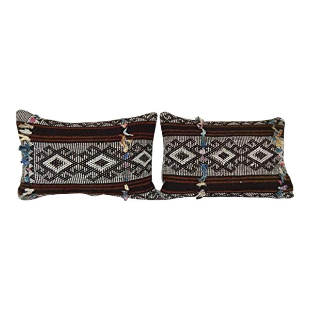 Goat Hair Turkish Kilim Pillow - Set of Two For Sale