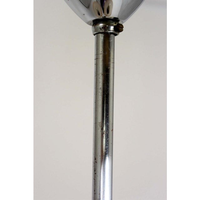 Art Deco Chrome Chandelier from ESC Zukov, Czechoslovakia, 1930s For Sale - Image 9 of 18