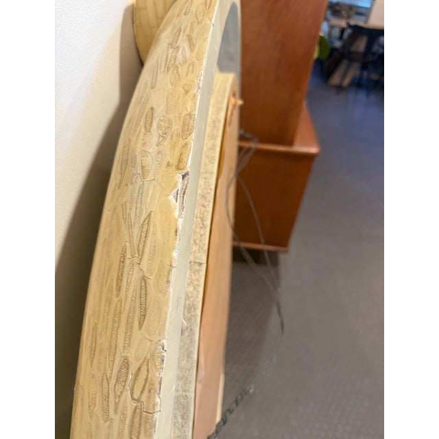 After: Karl Springer Oversized tessellated bone mirror (1970-1980). Simply stunning postmodern design. Very large and...