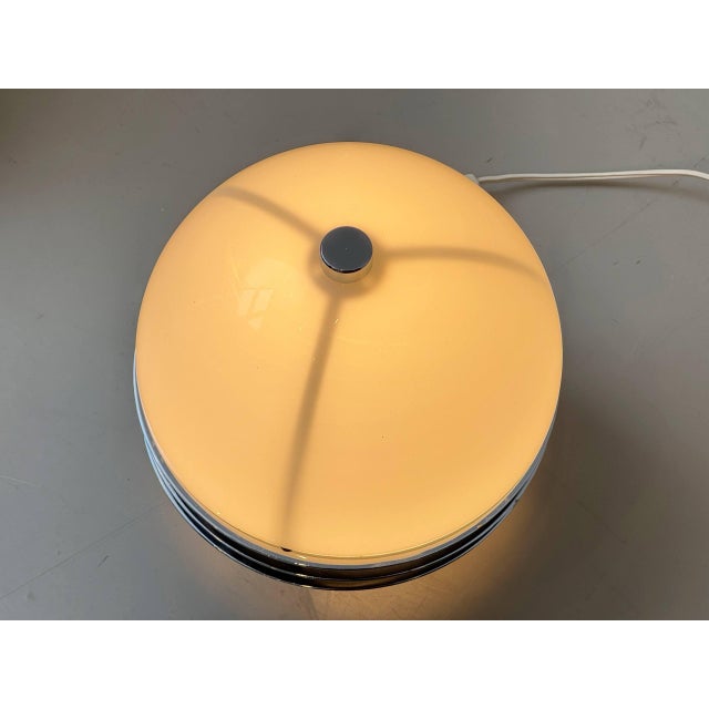 Space Age Table Lamps with Opal Glass Dome and Chrome Rings, 1970s For Sale - Image 9 of 18