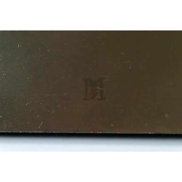 Wood Young Woman with Books, 1970s, Painting on Panel For Sale - Image 7 of 8