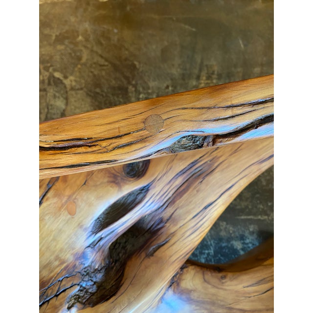 After George Nakashima Live Edge Handcrafted Walnut Coffee Table Signed and Dated 1994 For Sale - Image 9 of 10