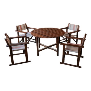 Hollywood Outdoor Garden Set by Carlo Hauner for Reguitti, Italy, 1970s, Set of 5 For Sale