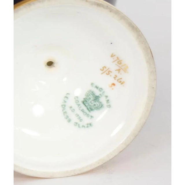 Antique Coalport Vases in Cobalt Blue by A. Perry, 1890s, Set of 2 For Sale - Image 16 of 18