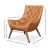 Tan Modern Leather Armchair For Sale - Image 8 of 11