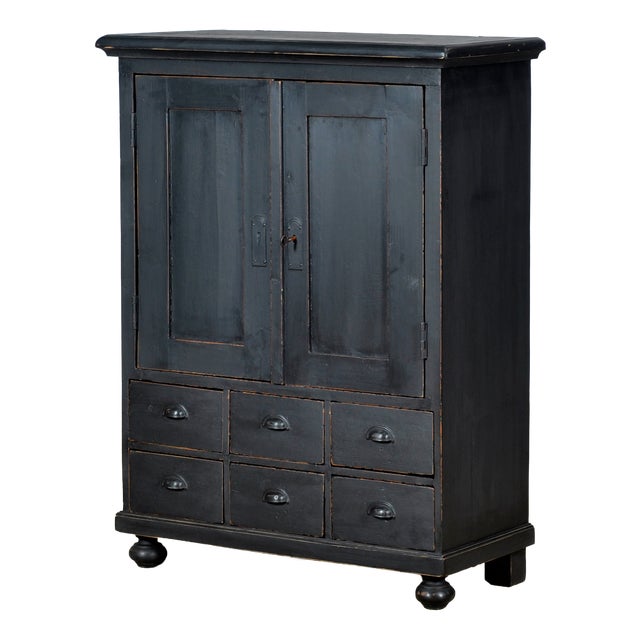 Pine Cabinet with Six Drawers, 1920 For Sale