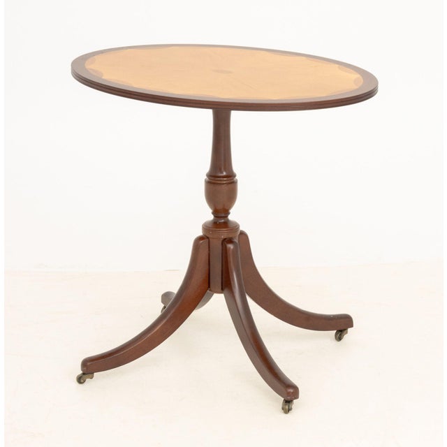 Bombay Company Oval Mahogany Occasional Table For Sale - Image 4 of 7