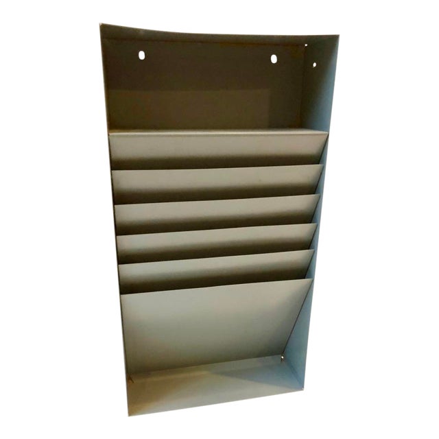 20th Century Industrial Hanging Metal Mail Holder Chairish