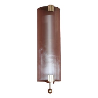 Large French Art Deco Brass Sconce, 1930s For Sale