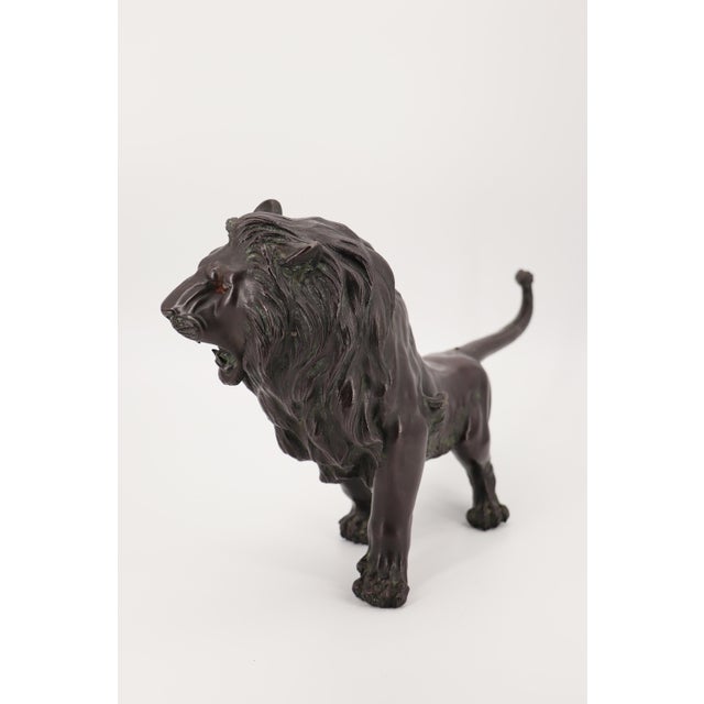 19th Century, Bronze Lion Sculpture, Japan, Meiji Period For Sale - Image 12 of 16