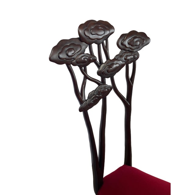 Christopher Guy Le Jardin Carved Floral Mahogany Dining Chairs, Set of 4 For Sale - Image 15 of 18
