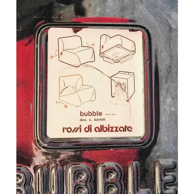 Set of Red Lounge Chairs Mod. Bubble by Carlo Bartoli for Rossi Dalbizzate, 1970s For Sale - Image 6 of 8