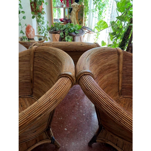 Mid-Century Modern Sculptural Armchairs from Vivai Del Sud, Italy, 1970s. Set of 3 For Sale - Image 3 of 18