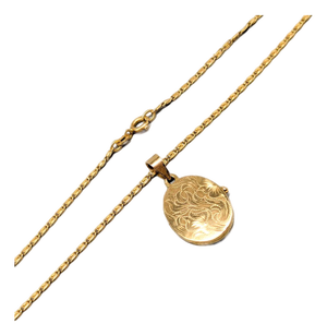 Gold Tangle Bracelet with Medallion