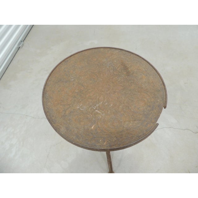 Late 19th Century French Antique Rustic Wrought Iron Bistro Round Table For Sale - Image 5 of 8