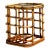 Vintage Rattan and Glass Accent Table For Sale