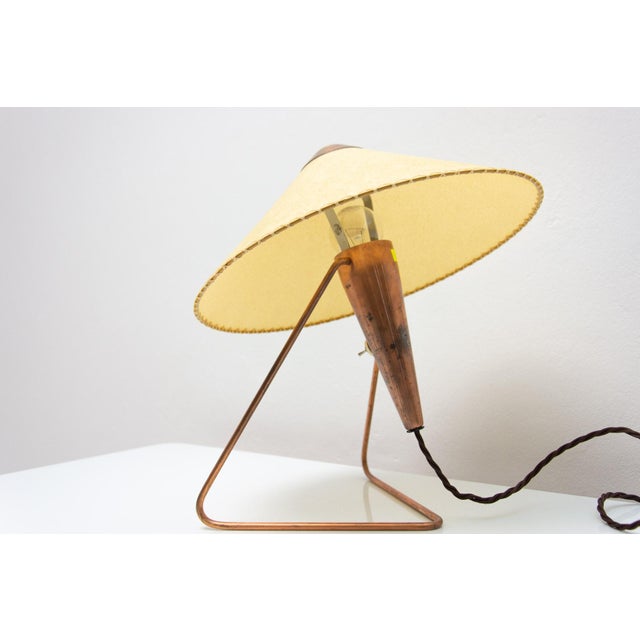 Mid-Century Czech Tripod Table Lamp by Helena Frantová for Okolo, 1950s For Sale - Image 10 of 15
