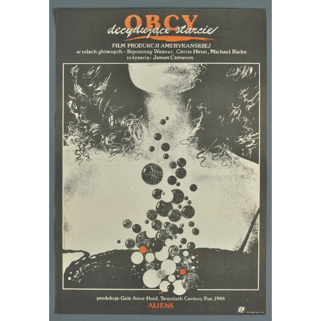 Polish Movie Poster Aliens by Witold Dybowski, 1987 For Sale
