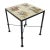 Italian Contemporary Hand-Painted Ceramic Tile Parrot Bistro Table For Sale